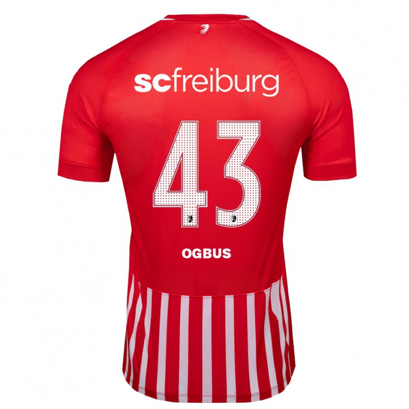 Danxen Niño Camiseta Bruno Ogbus #43 Rojo Blanco Negro 1ª Equipación 2026/27 La Camisa México