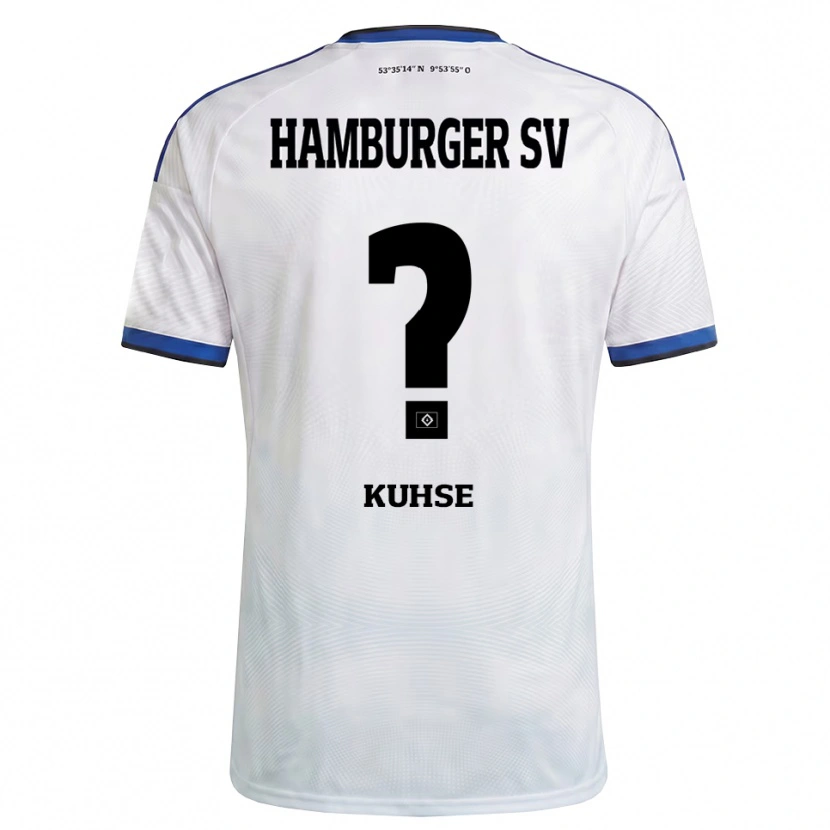 Danxen Niño Camiseta Michael Kuhse #0 Blanco Negro Azul 1ª Equipación 2026/27 La Camisa México