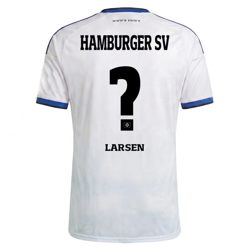 Danxen Niño Camiseta Yannik Larsen #0 Blanco Negro Azul 1ª Equipación 2026/27 La Camisa México