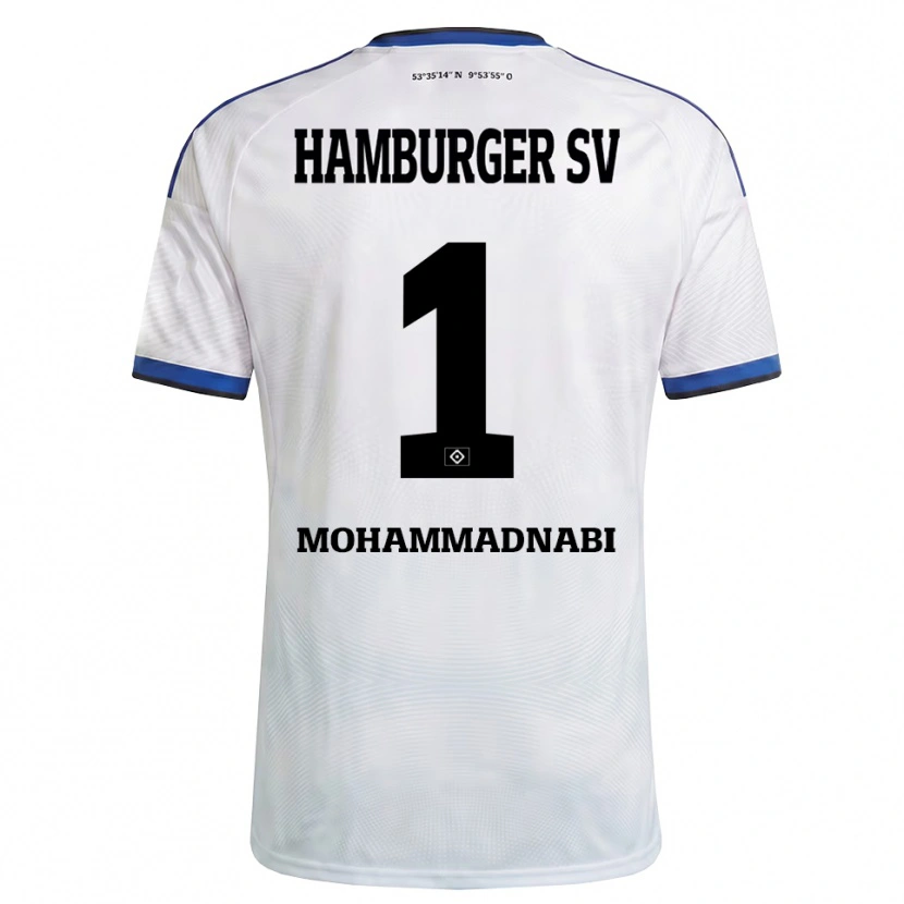 Danxen Niño Camiseta Benjamin Mohammadnabi #1 Blanco Negro Azul 1ª Equipación 2026/27 La Camisa México