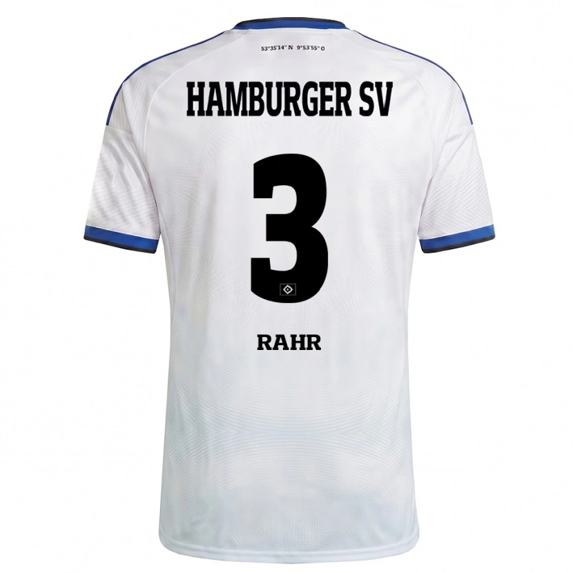 Danxen Niño Camiseta Calvin Rahr #3 Blanco Negro Azul 1ª Equipación 2026/27 La Camisa México