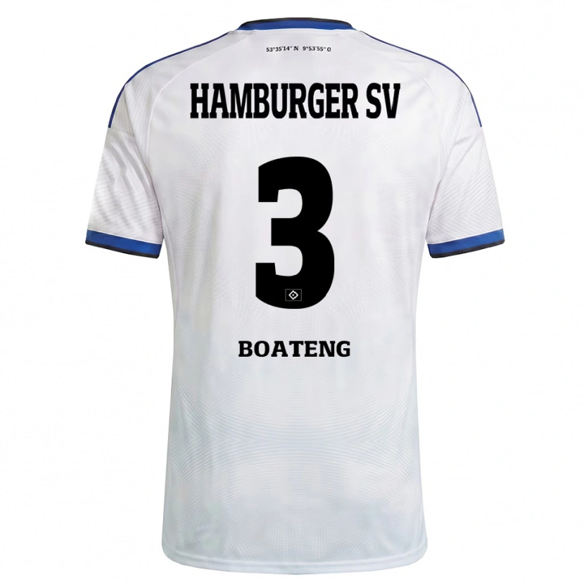 Danxen Niño Camiseta Enock Boateng #3 Blanco Negro Azul 1ª Equipación 2026/27 La Camisa México