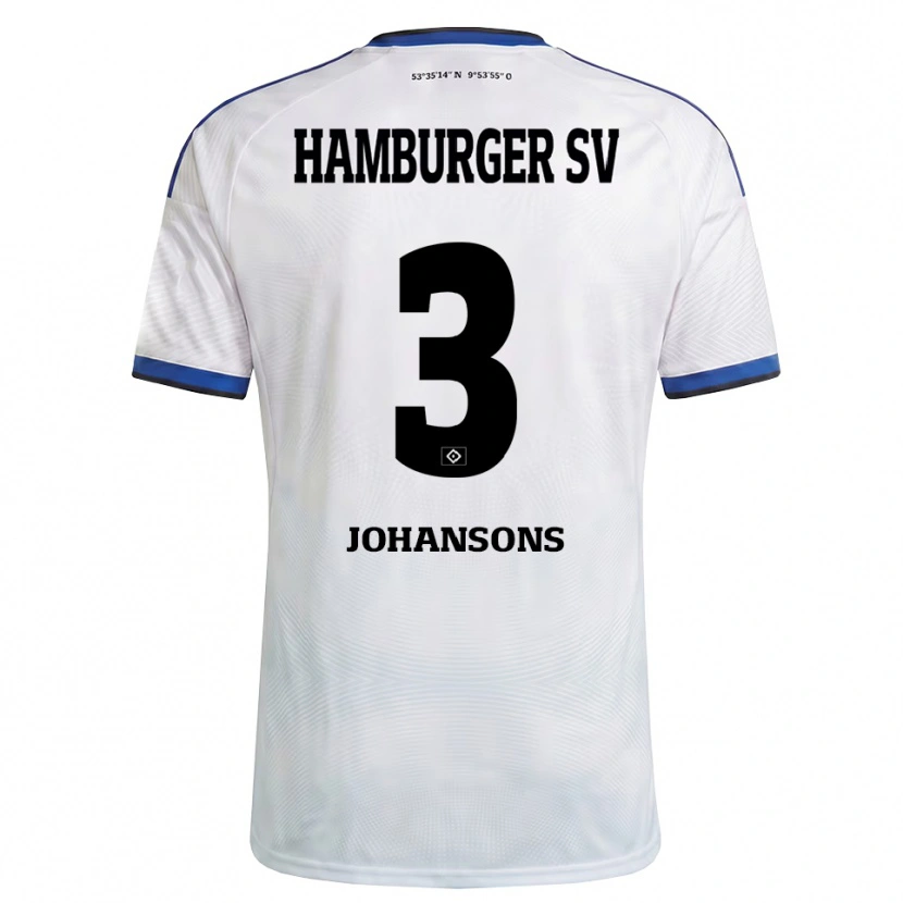 Danxen Niño Camiseta Paul Johansons #3 Blanco Negro Azul 1ª Equipación 2026/27 La Camisa México