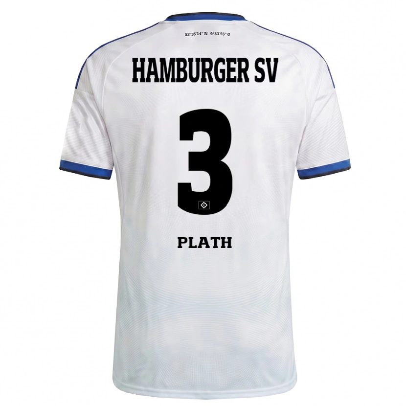 Danxen Niño Camiseta Paul Plath #3 Blanco Negro Azul 1ª Equipación 2026/27 La Camisa México