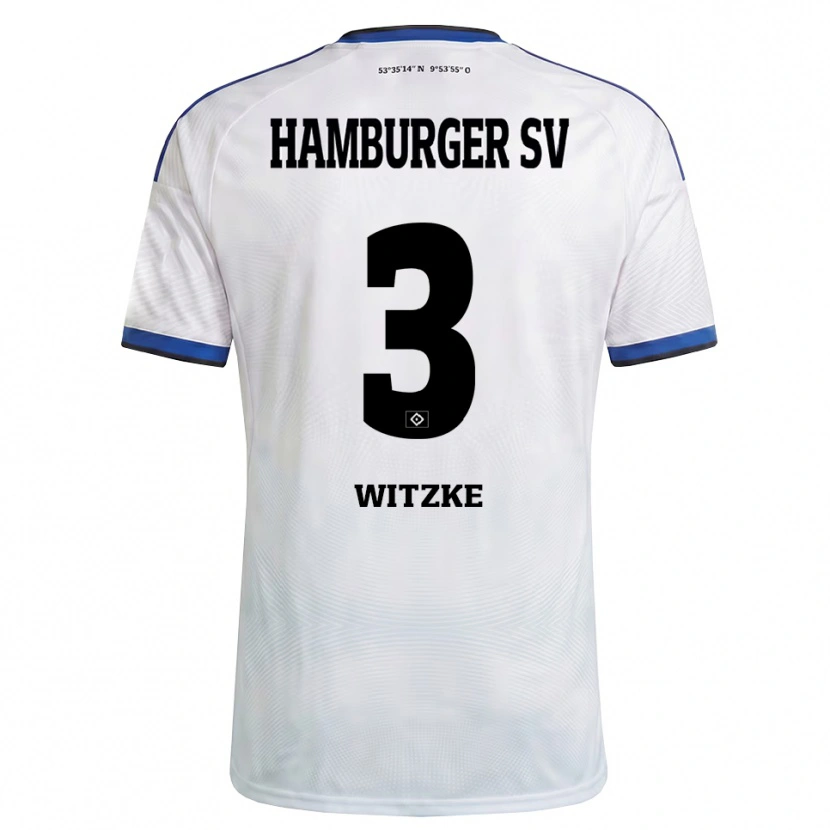 Danxen Niño Camiseta Oliver Witzke #3 Blanco Negro Azul 1ª Equipación 2026/27 La Camisa México
