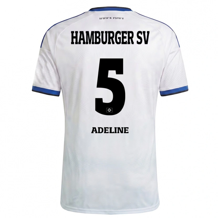 Danxen Niño Camiseta Martin Adeline #5 Blanco Negro Azul 1ª Equipación 2026/27 La Camisa México
