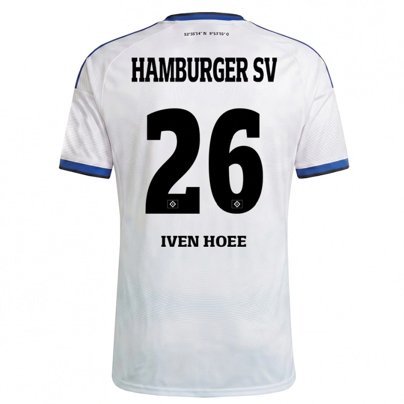Danxen Niño Camiseta Lennart Iven Hoee #26 Blanco Negro Azul 1ª Equipación 2026/27 La Camisa México