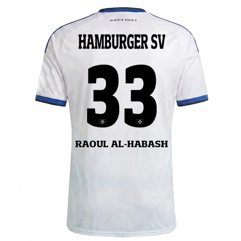 Danxen Niño Camiseta Luca Raoul Al-Habash #33 Blanco Negro Azul 1ª Equipación 2026/27 La Camisa México