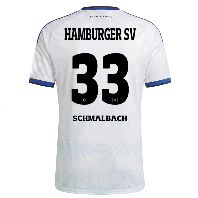 Danxen Niño Camiseta Sebastian Schmalbach #33 Blanco Negro Azul 1ª Equipación 2026/27 La Camisa México