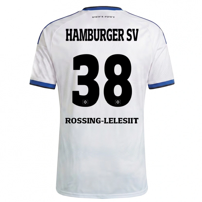 Danxen Niño Camiseta Alexander Røssing-Lelesiit #38 Blanco Negro Azul 1ª Equipación 2026/27 La Camisa México