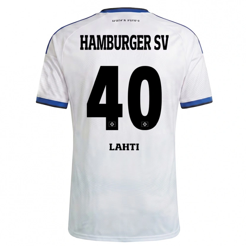 Danxen Niño Camiseta Elias Lahti #40 Blanco Negro Azul 1ª Equipación 2026/27 La Camisa México