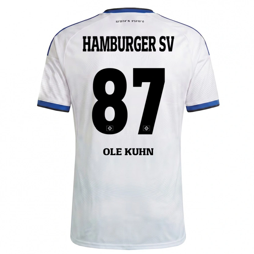 Danxen Niño Camiseta Niklas Ole Kühn #87 Blanco Negro Azul 1ª Equipación 2026/27 La Camisa México