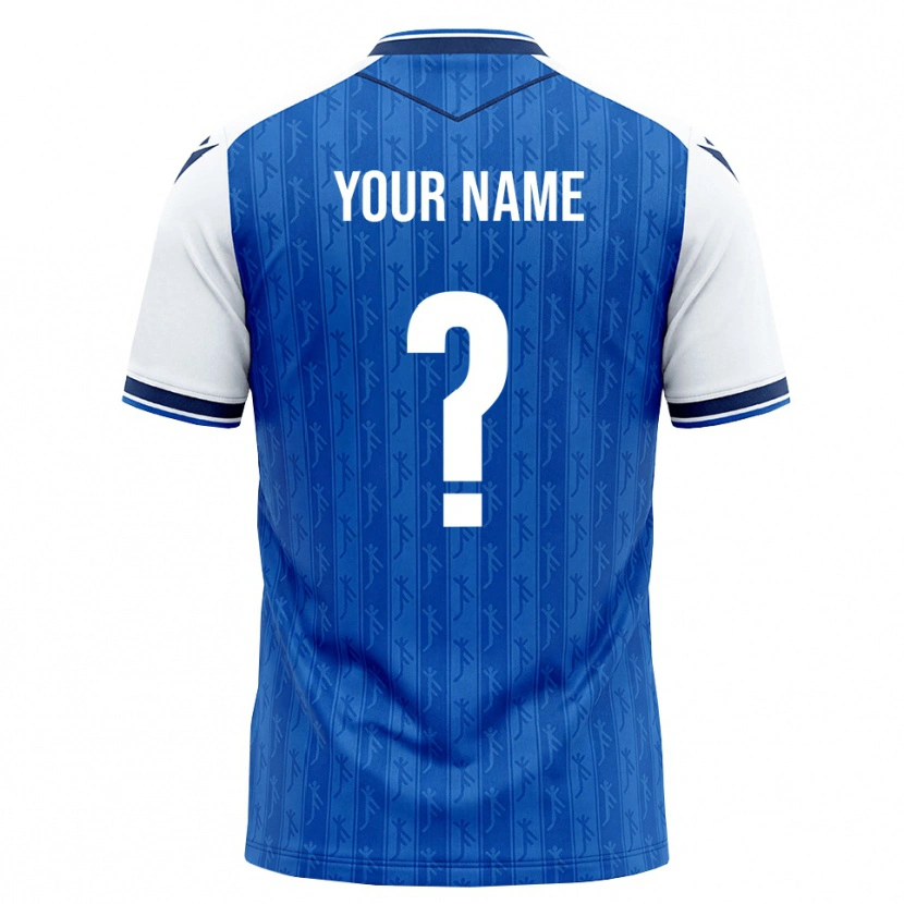Danxen Niño Camiseta Su Nombre #0 Azul Real Blanco 1ª Equipación 2026/27 La Camisa México