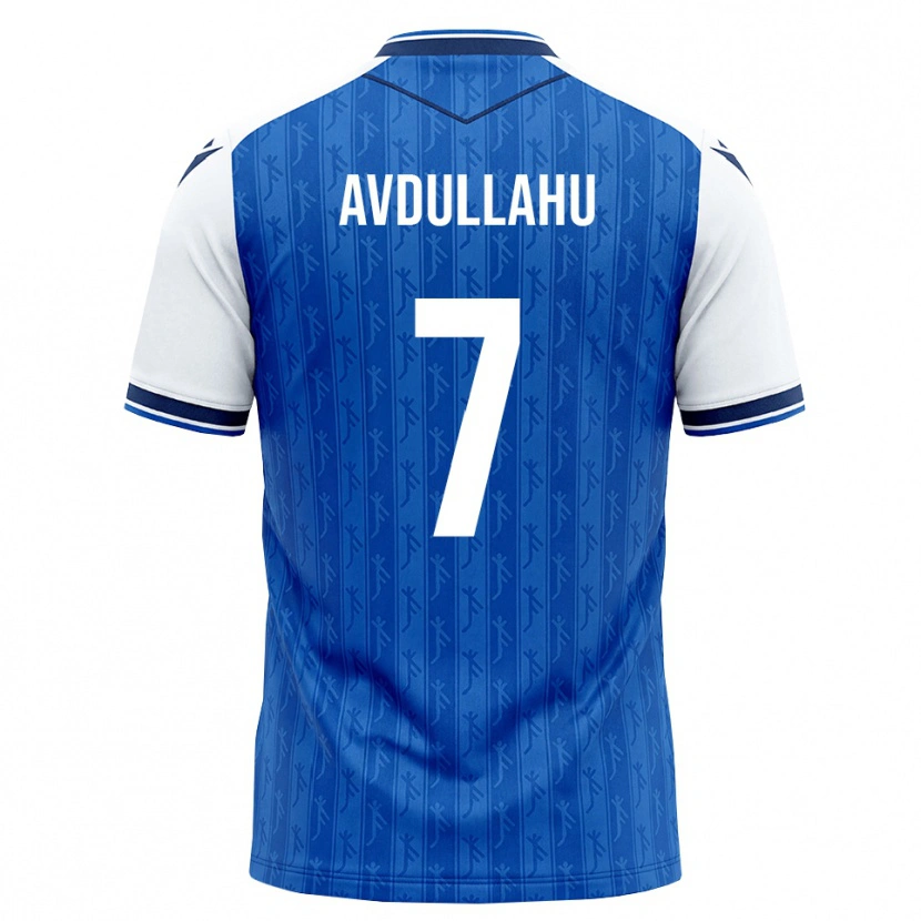 Danxen Niño Camiseta Leon Avdullahu #7 Azul Real Blanco 1ª Equipación 2026/27 La Camisa México
