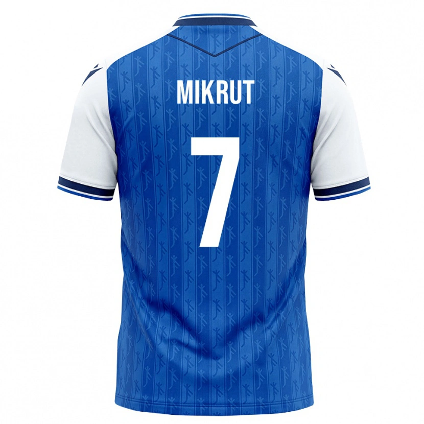 Danxen Niño Camiseta Noah Mikrut #7 Azul Real Blanco 1ª Equipación 2026/27 La Camisa México