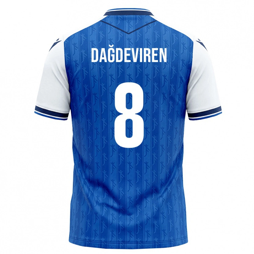 Danxen Niño Camiseta Diren Dağdeviren #8 Azul Real Blanco 1ª Equipación 2026/27 La Camisa México