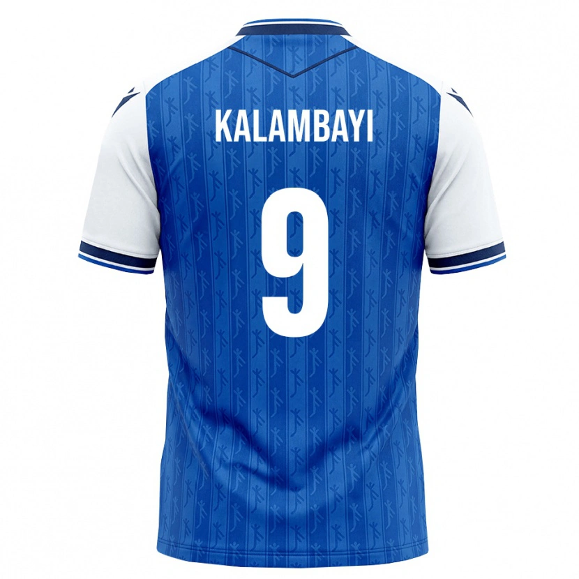 Danxen Niño Camiseta Simon Kalambayi #9 Azul Real Blanco 1ª Equipación 2026/27 La Camisa México
