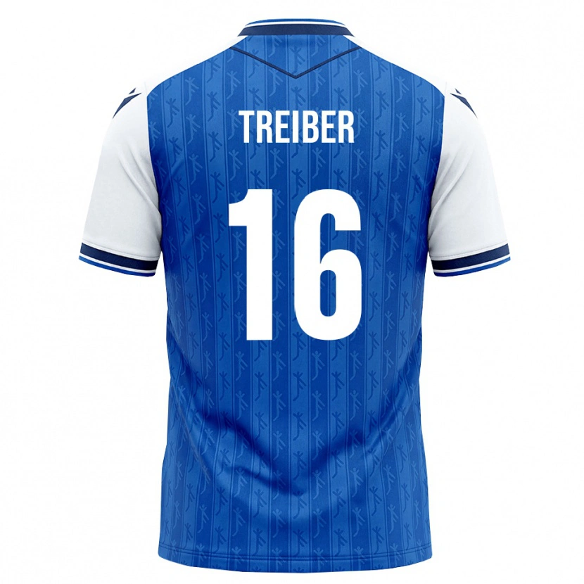 Danxen Niño Camiseta Julian Treiber #16 Azul Real Blanco 1ª Equipación 2026/27 La Camisa México
