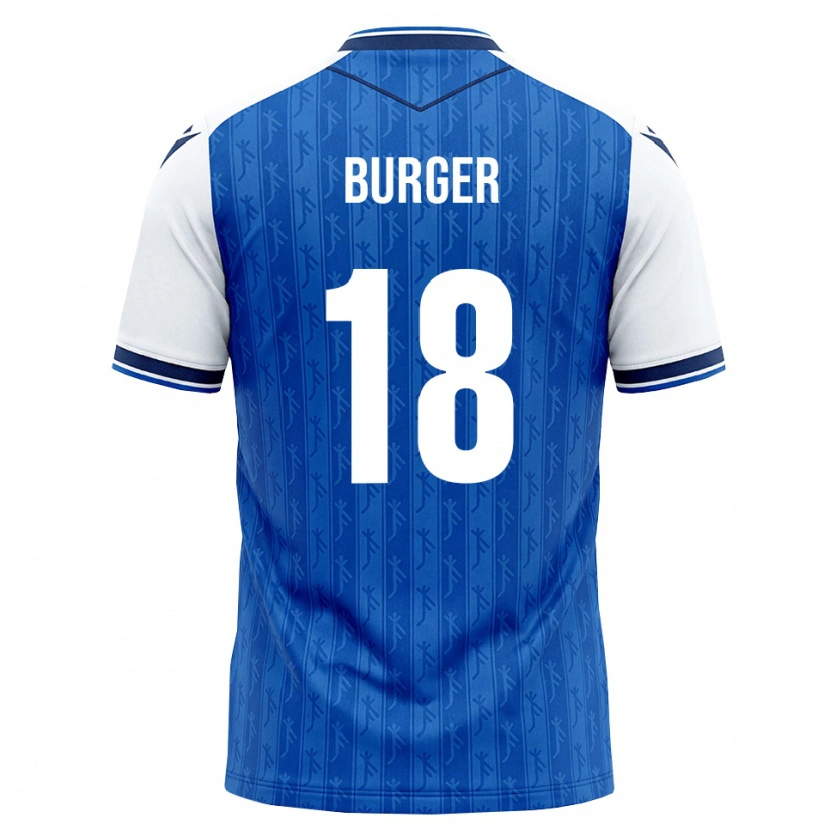 Danxen Niño Camiseta Wouter Burger #18 Azul Real Blanco 1ª Equipación 2026/27 La Camisa México