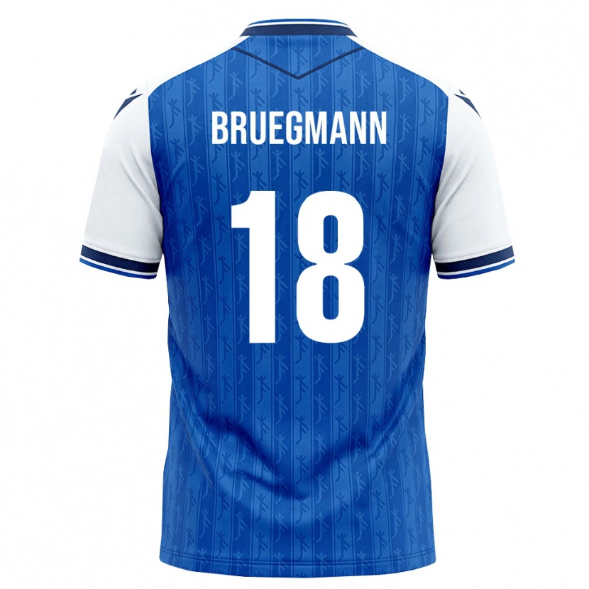 Danxen Niño Camiseta Lukas Brügmann #18 Azul Real Blanco 1ª Equipación 2026/27 La Camisa México