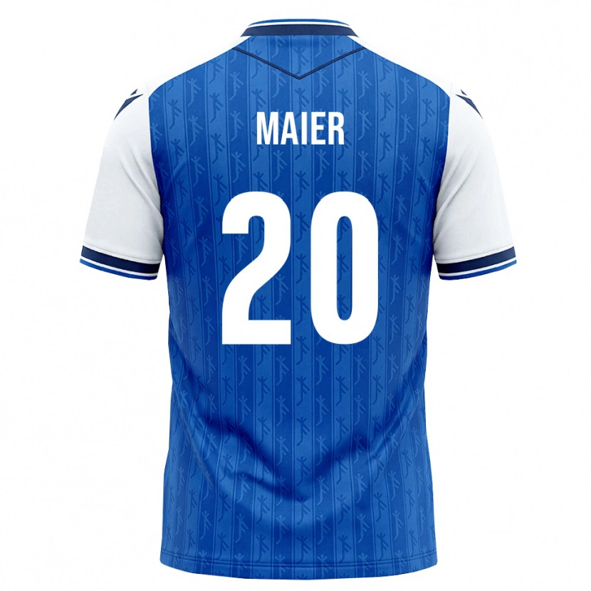 Danxen Niño Camiseta Leonie Maier #20 Azul Real Blanco 1ª Equipación 2026/27 La Camisa México
