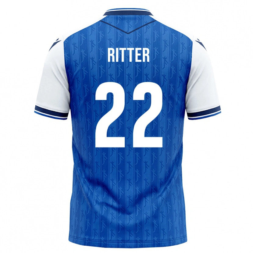 Danxen Niño Camiseta Sara Ritter #22 Azul Real Blanco 1ª Equipación 2026/27 La Camisa México