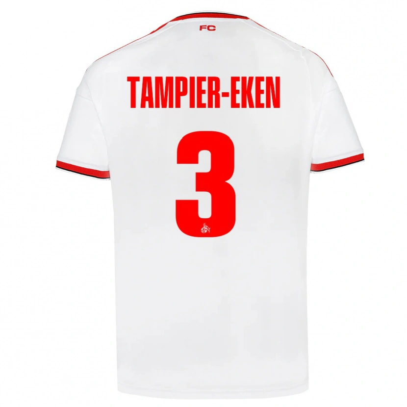 Danxen Niño Camiseta Pierre Tampier-Eken #3 Blanco Rojo Negro 1ª Equipación 2026/27 La Camisa México