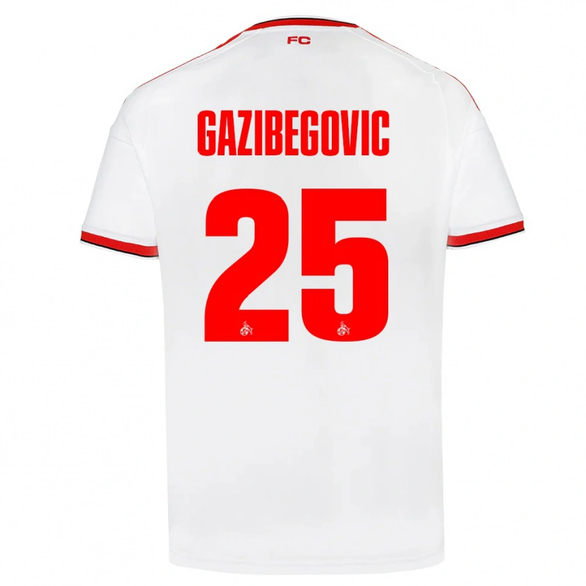 Danxen Niño Camiseta Jusuf Gazibegovic #25 Blanco Rojo Negro 1ª Equipación 2026/27 La Camisa México