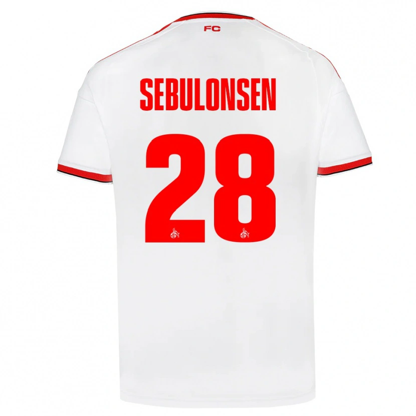 Danxen Niño Camiseta Sebastian Sebulonsen #28 Blanco Rojo Negro 1ª Equipación 2026/27 La Camisa México
