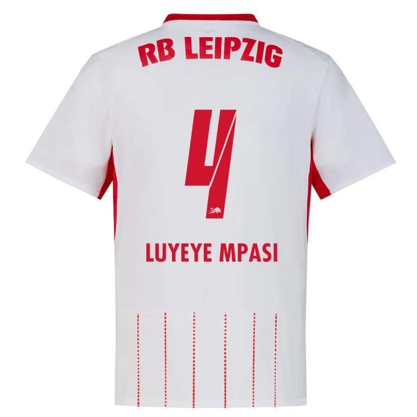 Danxen Niño Camiseta Seal Luyeye Mpasi #4 Rojo Blanco Amarillo 1ª Equipación 2026/27 La Camisa México