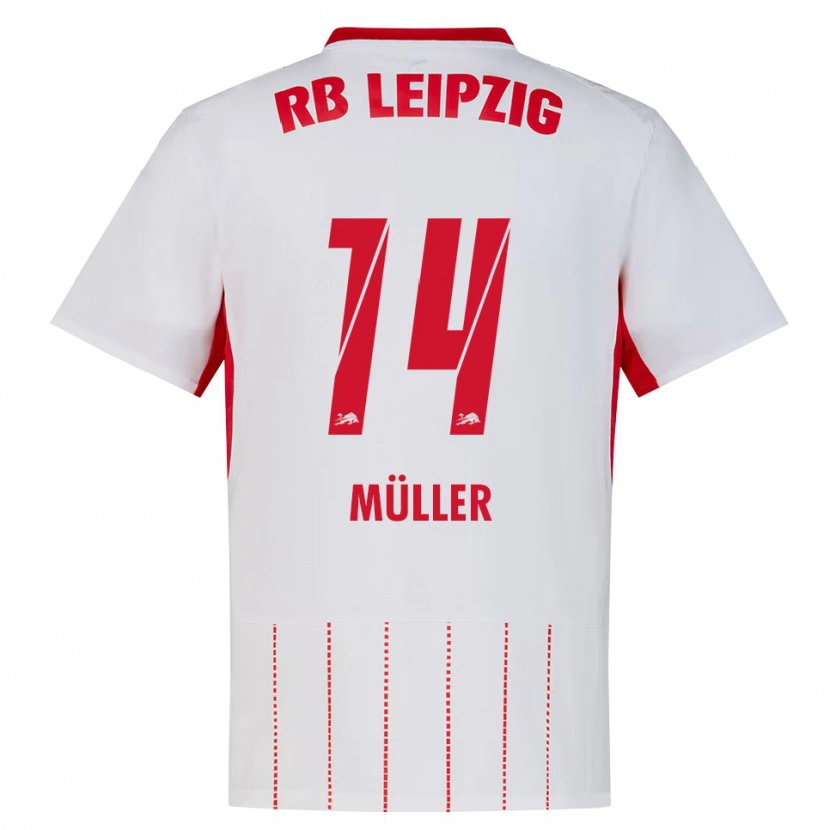 Danxen Niño Camiseta Hannes Müller #14 Rojo Blanco Amarillo 1ª Equipación 2026/27 La Camisa México