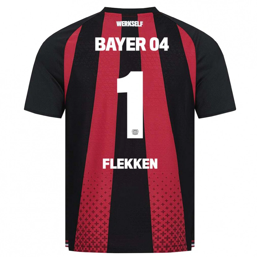 Danxen Niño Camiseta Mark Flekken #1 Negro Blanco Rojo 1ª Equipación 2026/27 La Camisa México
