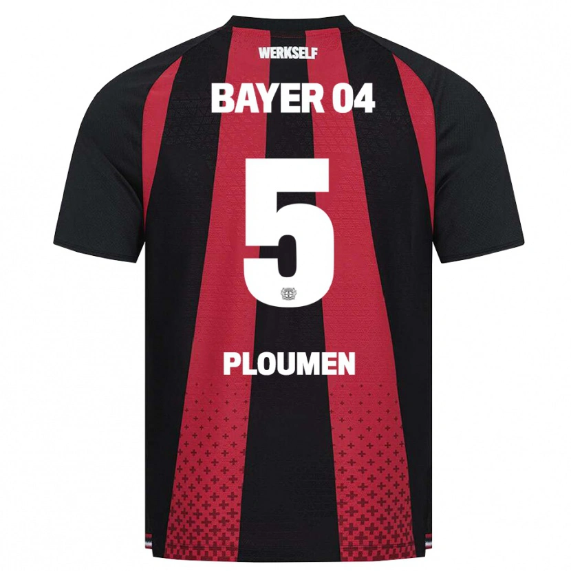 Danxen Niño Camiseta Gilles Ploumen #5 Negro Blanco Rojo 1ª Equipación 2026/27 La Camisa México