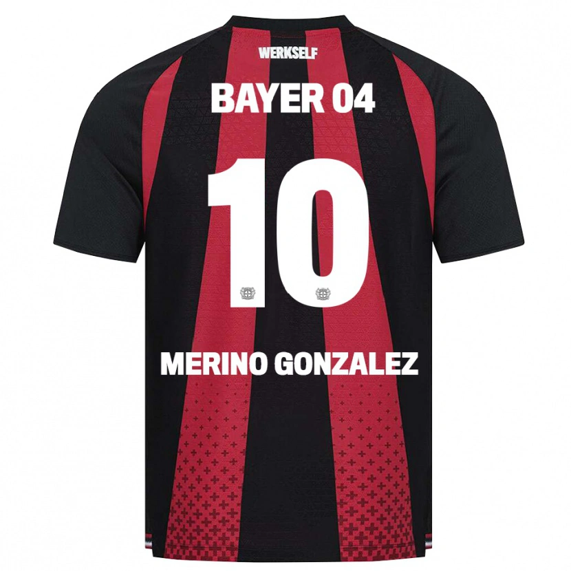 Danxen Niño Camiseta Estrella Merino Gonzalez #10 Negro Blanco Rojo 1ª Equipación 2026/27 La Camisa México
