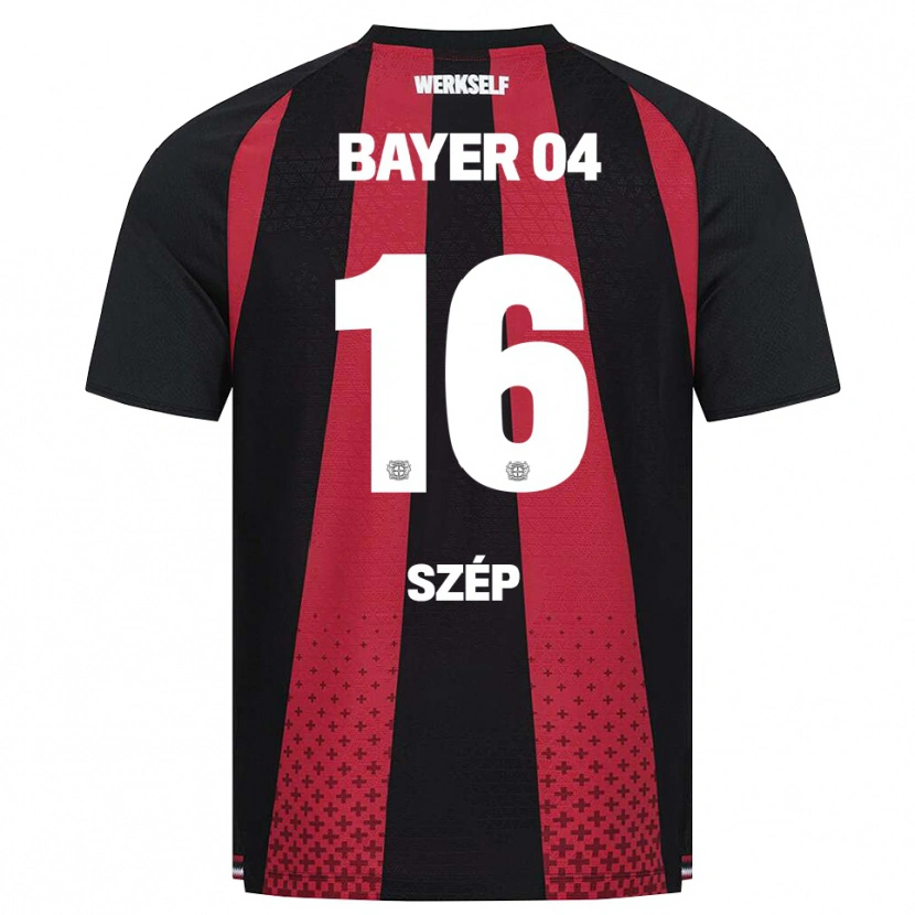Danxen Niño Camiseta Márton Szép #16 Negro Blanco Rojo 1ª Equipación 2026/27 La Camisa México