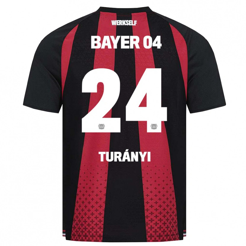 Danxen Niño Camiseta Lilla Turányi #24 Negro Blanco Rojo 1ª Equipación 2026/27 La Camisa México
