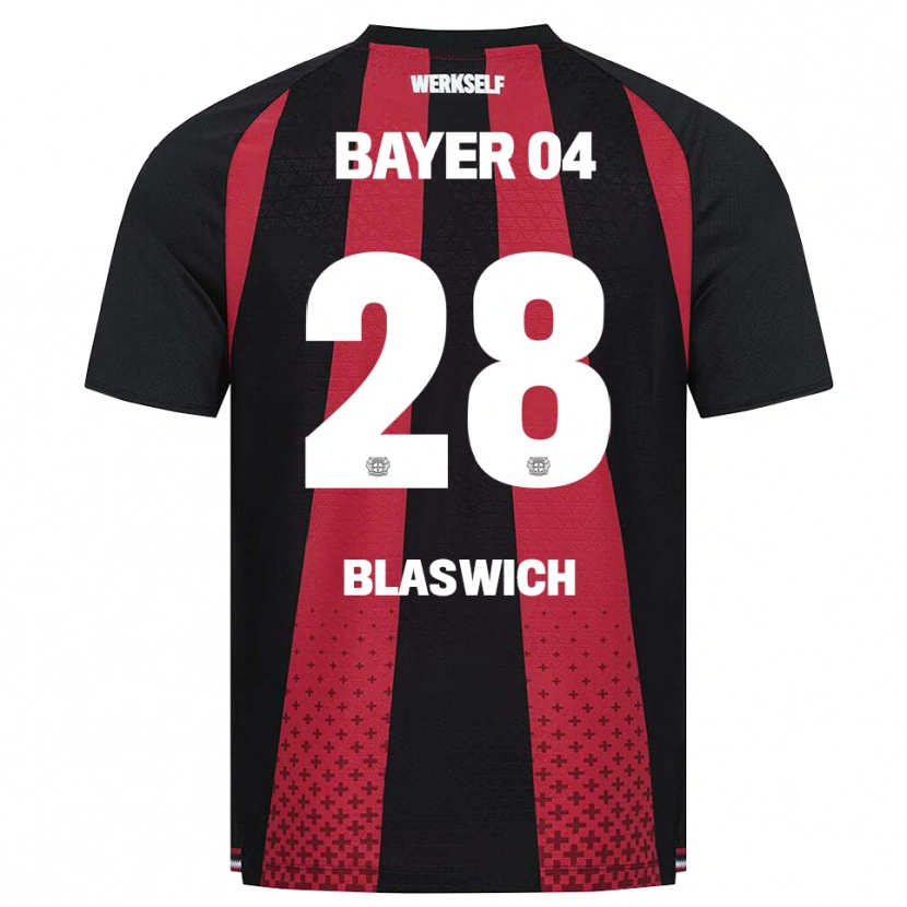 Danxen Niño Camiseta Janis Blaswich #28 Negro Blanco Rojo 1ª Equipación 2026/27 La Camisa México