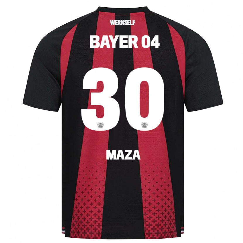 Danxen Niño Camiseta Ibrahim Maza #30 Negro Blanco Rojo 1ª Equipación 2026/27 La Camisa México