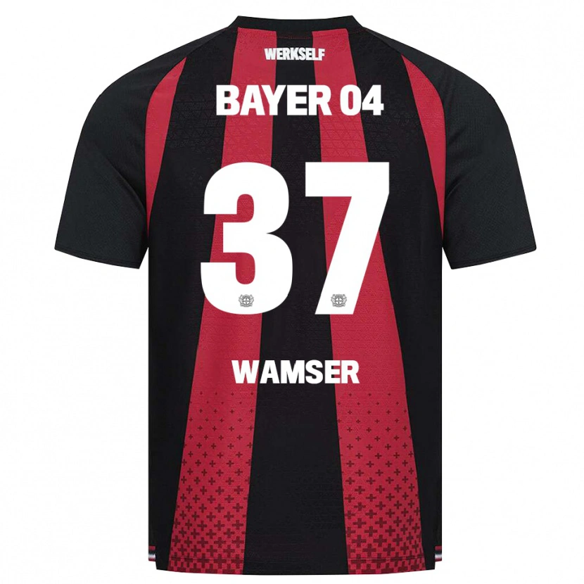 Danxen Niño Camiseta Carlotta Wamser #37 Negro Blanco Rojo 1ª Equipación 2026/27 La Camisa México