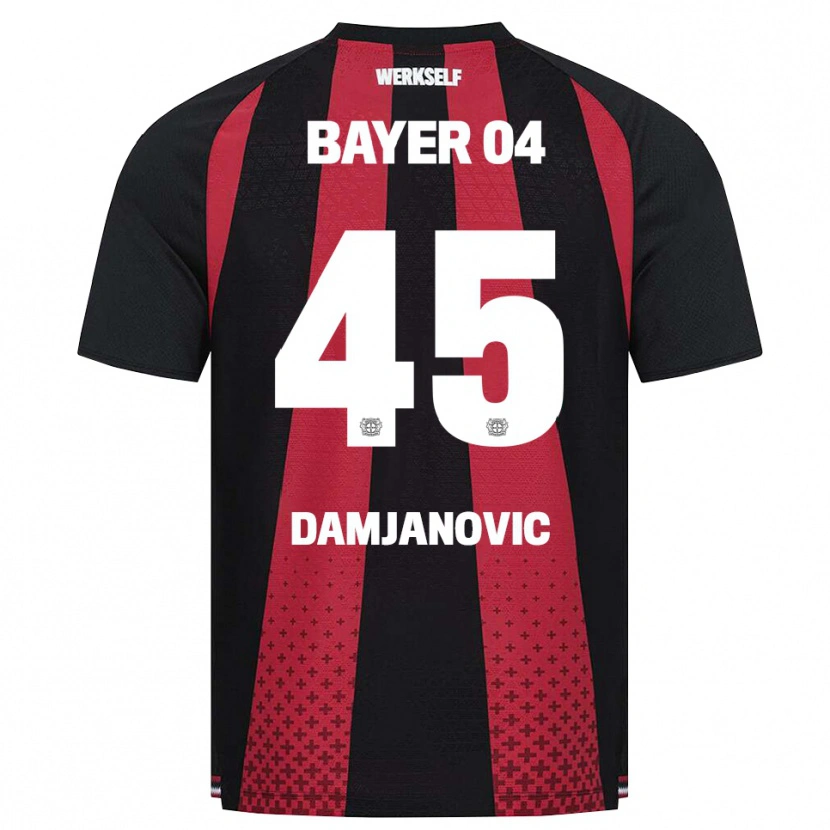 Danxen Niño Camiseta Aleksa Damjanovic #45 Negro Blanco Rojo 1ª Equipación 2026/27 La Camisa México