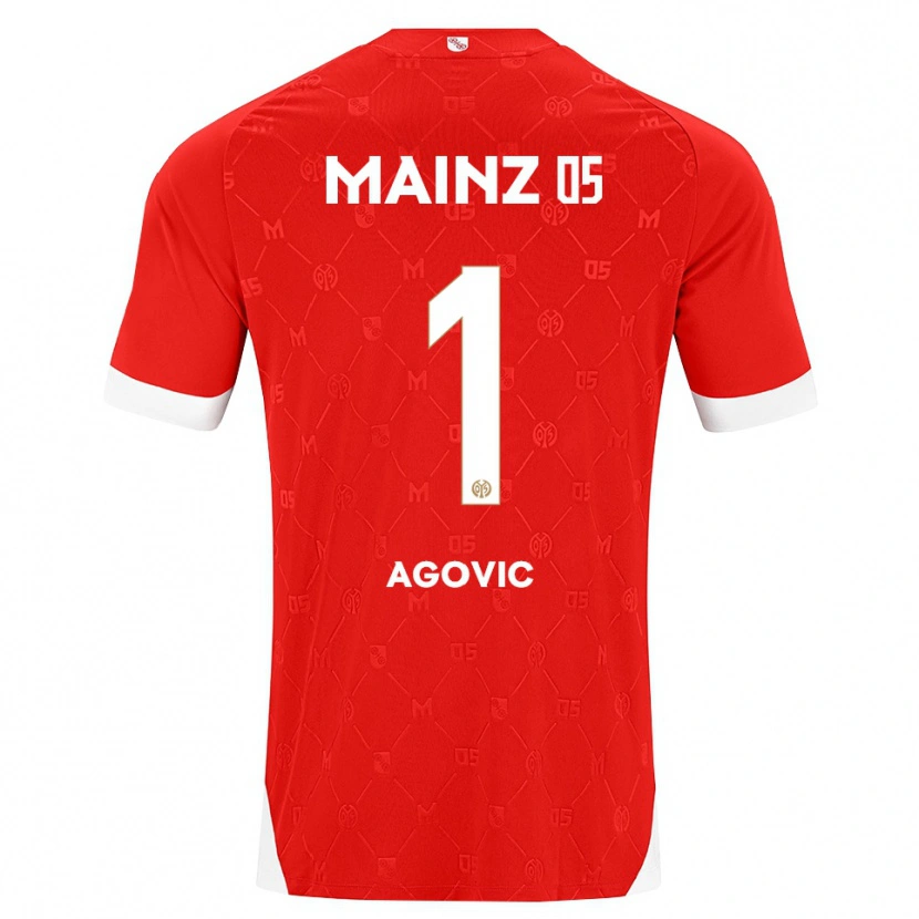 Danxen Niño Camiseta Daris Agovic #1 Rojo Blanco 1ª Equipación 2026/27 La Camisa México