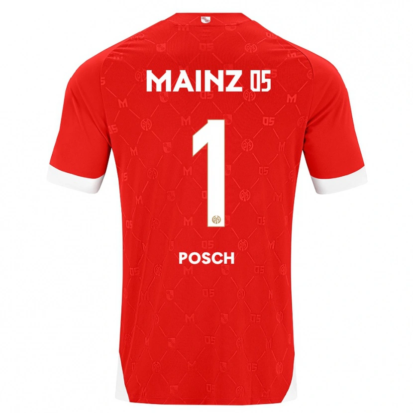 Danxen Niño Camiseta Daniel Posch #1 Rojo Blanco 1ª Equipación 2026/27 La Camisa México