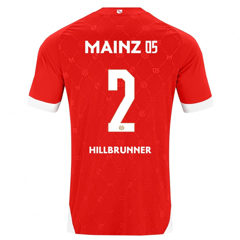 Danxen Niño Camiseta Fynn Hillbrunner #2 Rojo Blanco 1ª Equipación 2026/27 La Camisa México