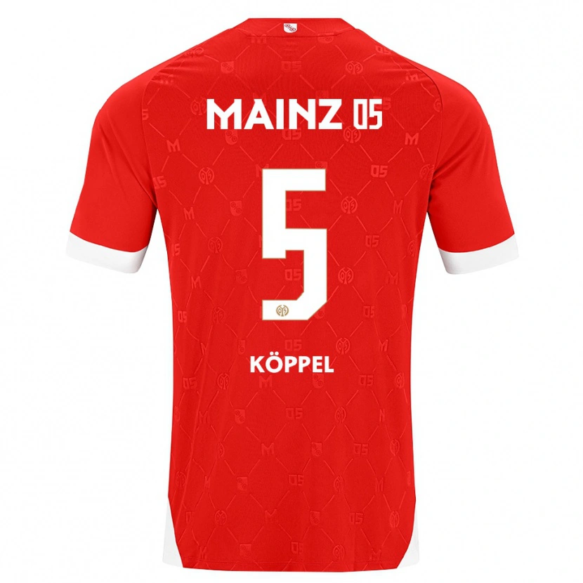 Danxen Niño Camiseta Domenic Köppel #5 Rojo Blanco 1ª Equipación 2026/27 La Camisa México