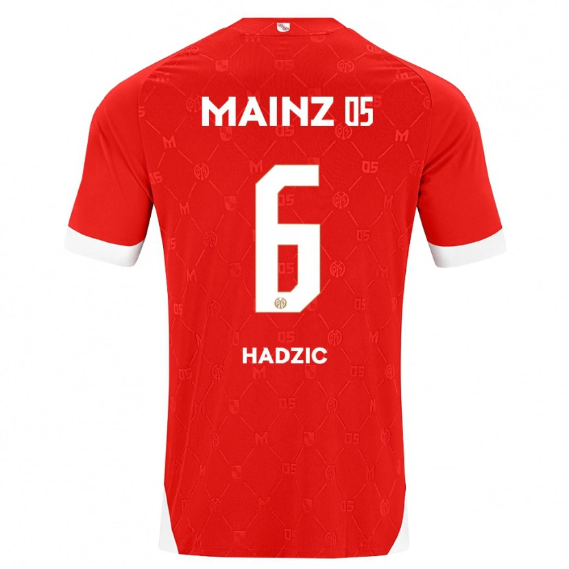 Danxen Niño Camiseta Zinedine Hadzic #6 Rojo Blanco 1ª Equipación 2026/27 La Camisa México