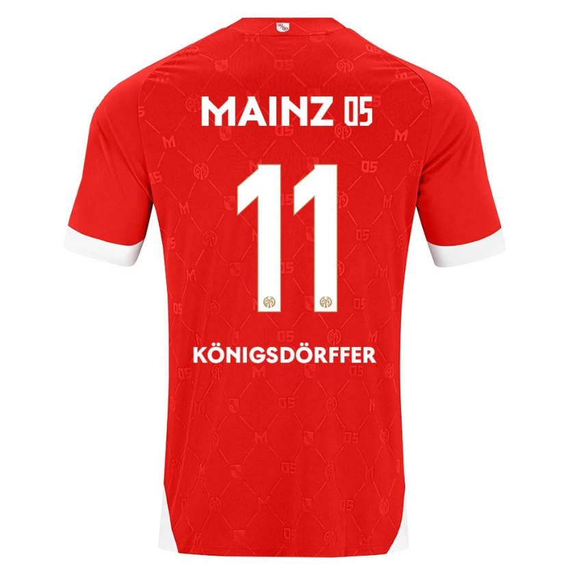Danxen Niño Camiseta Ransford Königsdörffer #11 Rojo Blanco 1ª Equipación 2026/27 La Camisa México