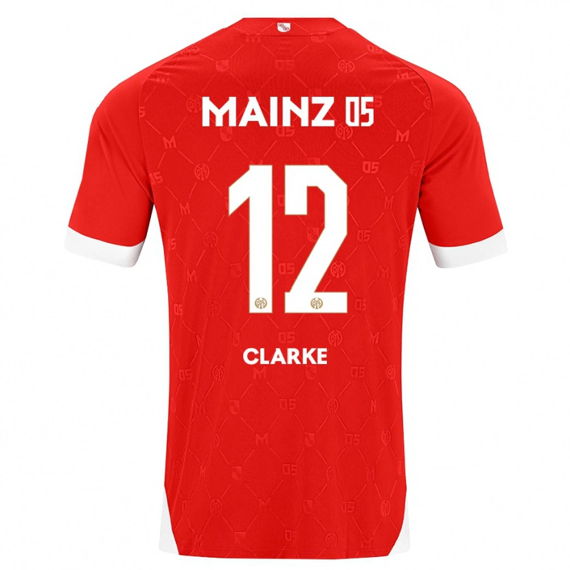 Danxen Niño Camiseta Sarah Clarke #12 Rojo Blanco 1ª Equipación 2026/27 La Camisa México