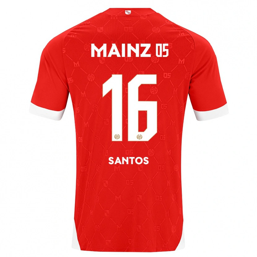 Danxen Niño Camiseta Fabio Da Silva Santos #16 Rojo Blanco 1ª Equipación 2026/27 La Camisa México