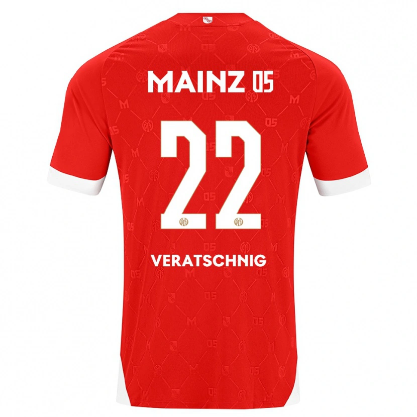 Danxen Niño Camiseta Nikolas Veratschnig #22 Rojo Blanco 1ª Equipación 2026/27 La Camisa México