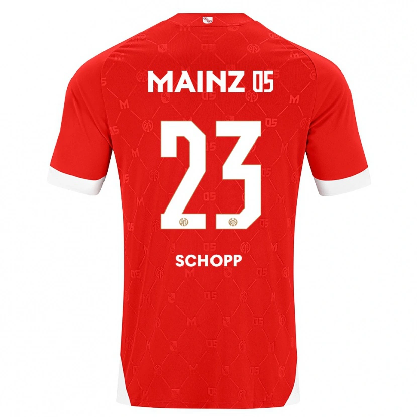 Danxen Niño Camiseta Konstantin Schopp #23 Rojo Blanco 1ª Equipación 2026/27 La Camisa México
